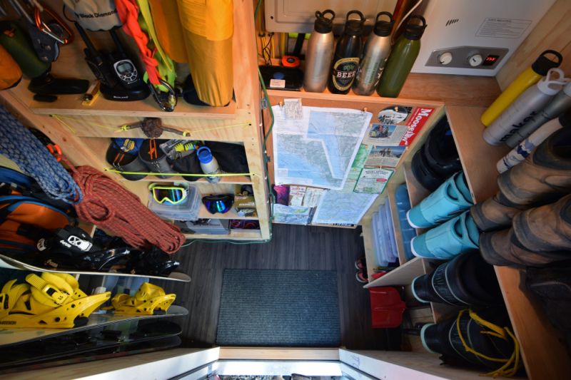 An externally accessible gear store