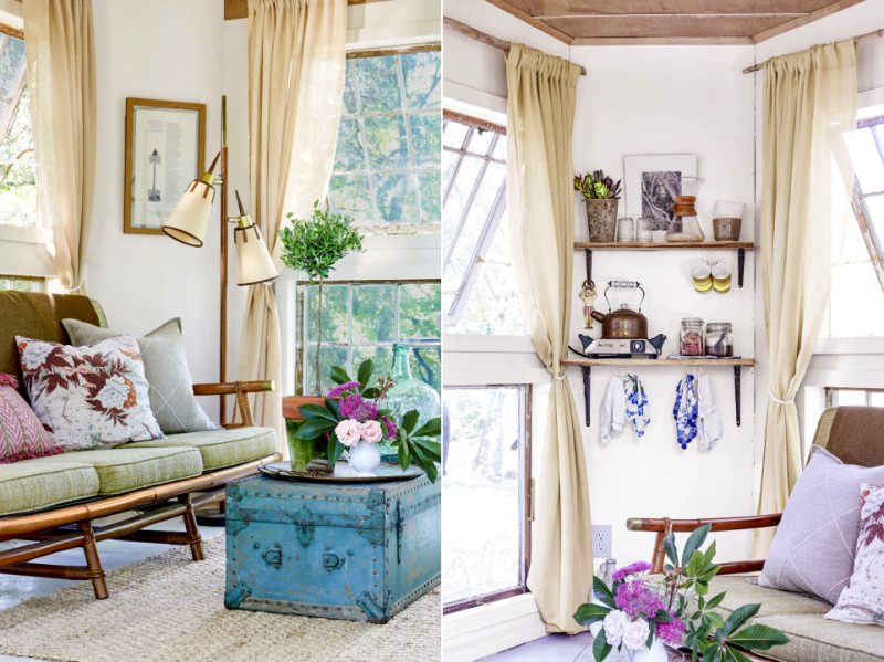 The living area with ample natural lighting