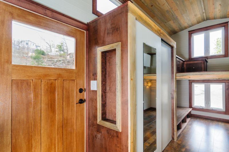Wooden work all around the tiny house