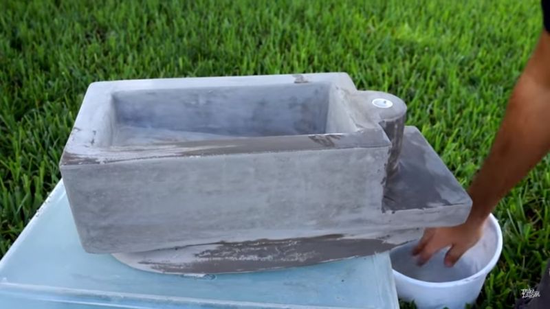 Diy Concrete Sink Over Toilet Tank Utilizes Waste Water At