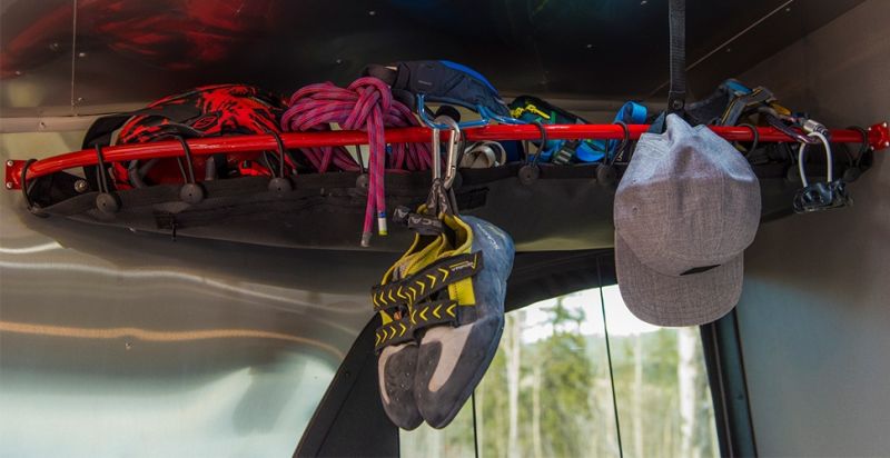 Airstream Basecamp is a shiny aluminum trailer with luxurious features