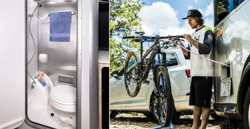 Airstream Basecamp is a shiny aluminum trailer with luxurious features