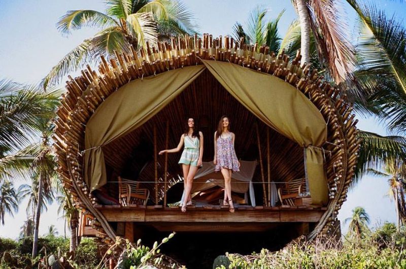 An eco-friendly treehouse located in Juluchuca, Mexico