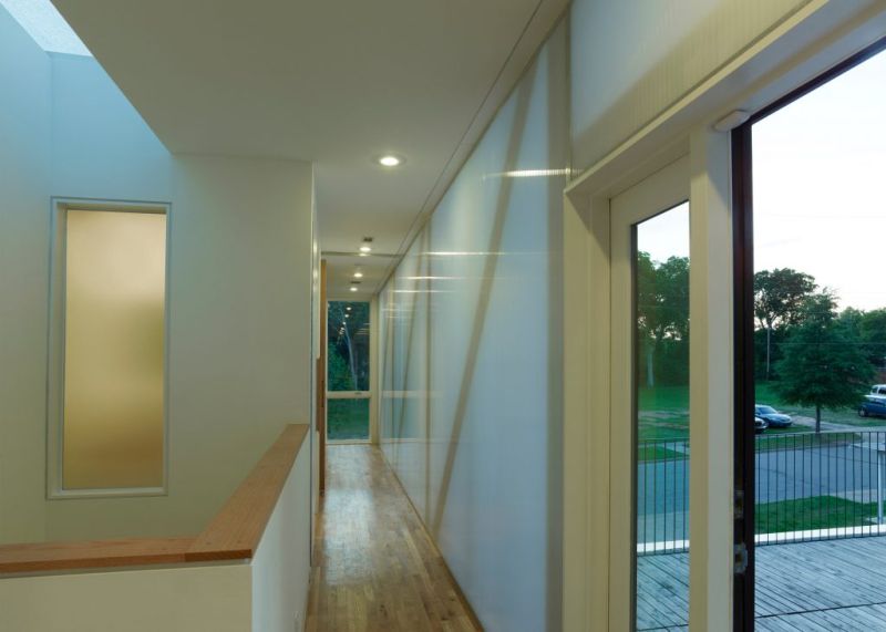 Well-insulated interiors and north-facing exterior wall