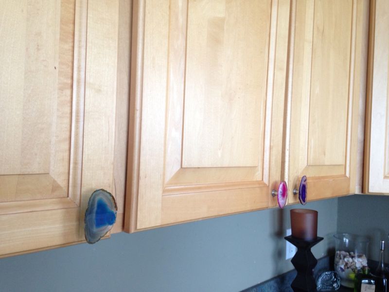 Use as knobs in cabinets