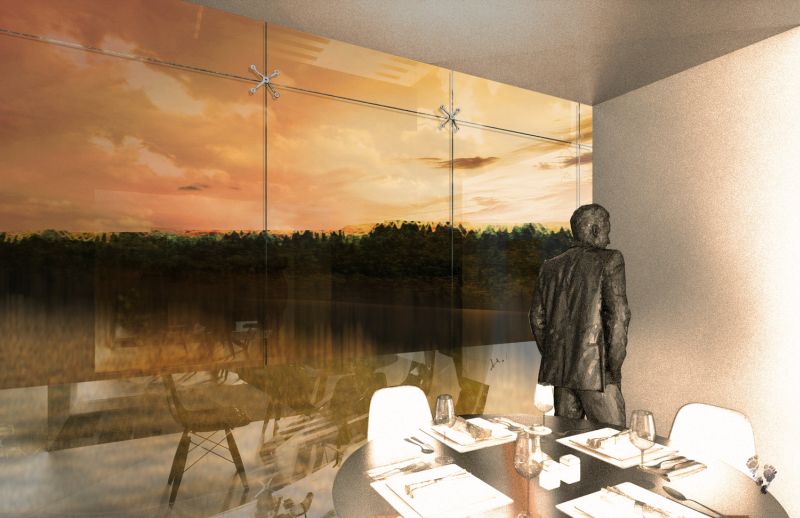 Transparent walls offers mesmerizing views of nature and skyline of New York
