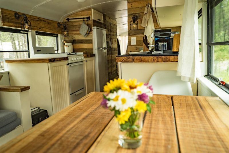 A number of cabinets and cabbies for storing food items