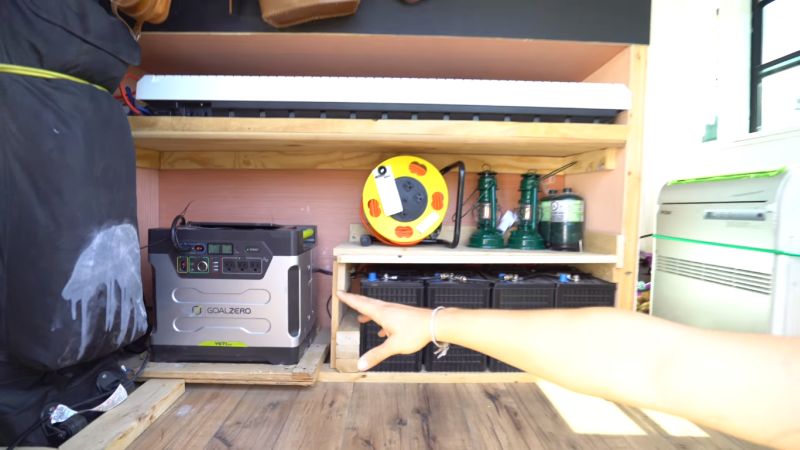 Rear of the bus is used as small garage to keep the things not used frequently