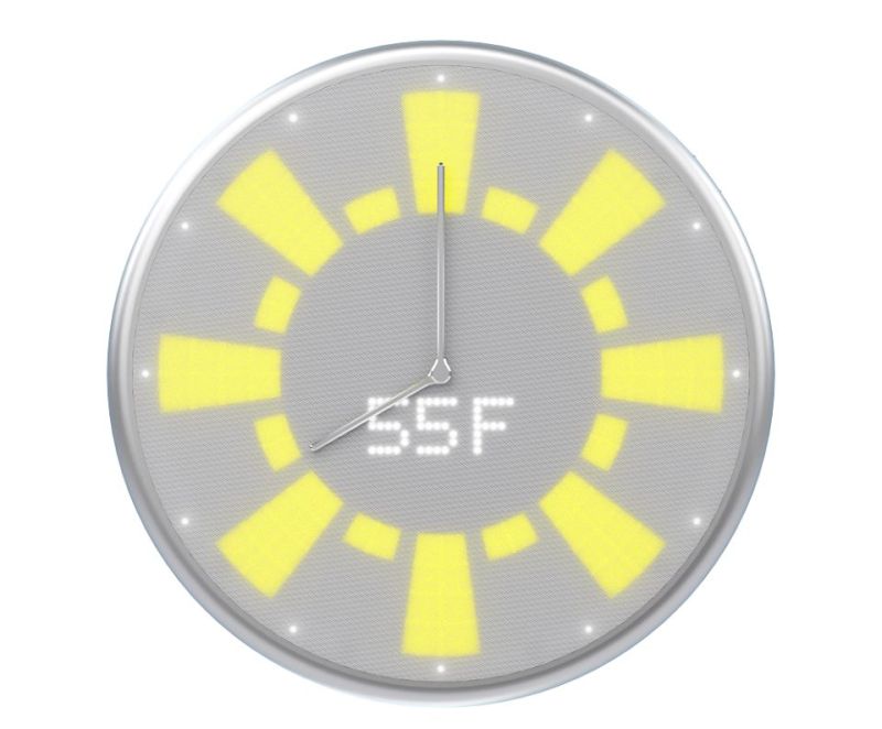 Displays weather and traffic updates