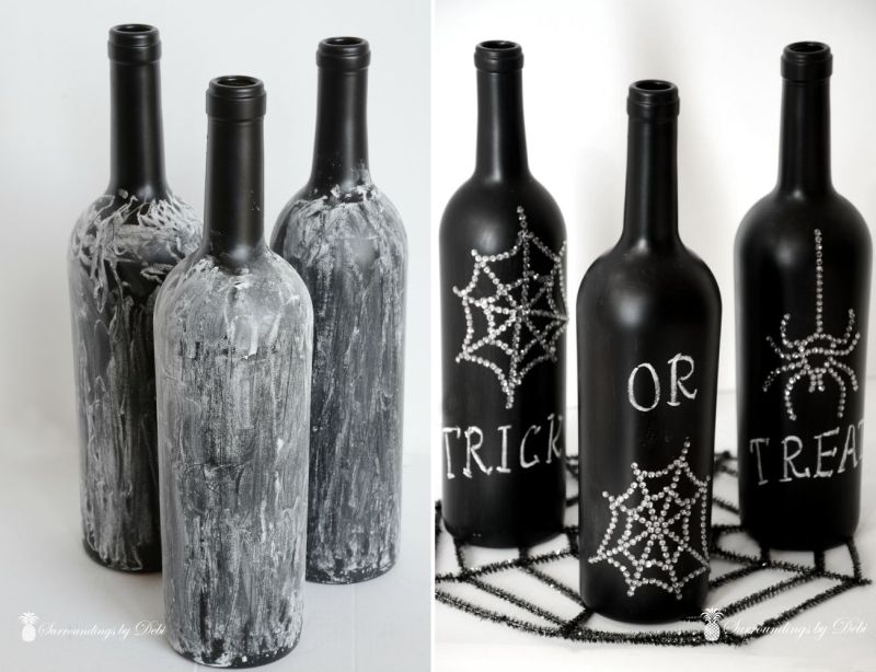 10 Wine Bottle Halloween Crafts For Ghoulish Home Decor