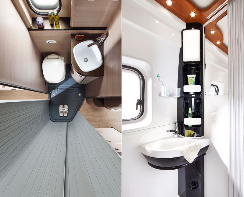 Bathroom integrated with shower cubicle