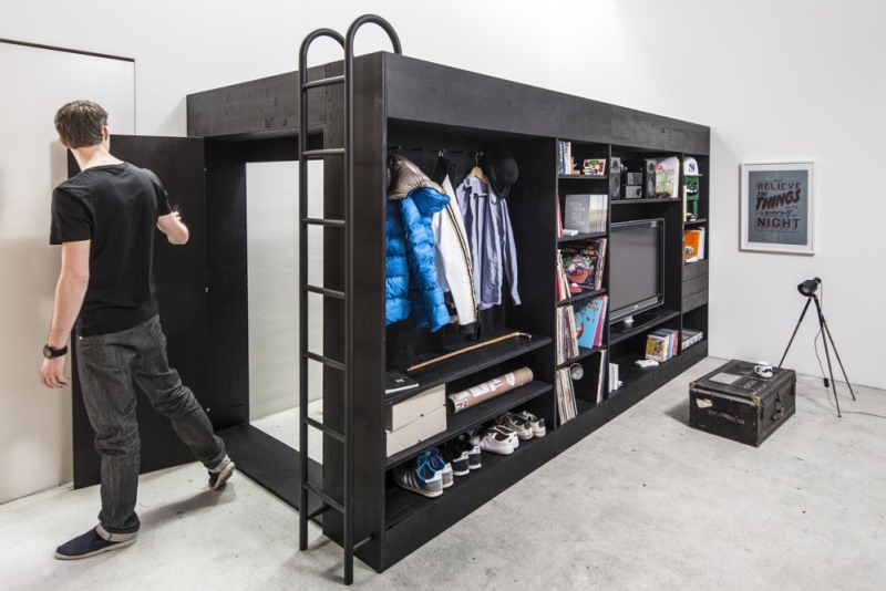 Walk In Closet Beds For Small Apartments Design Ideas