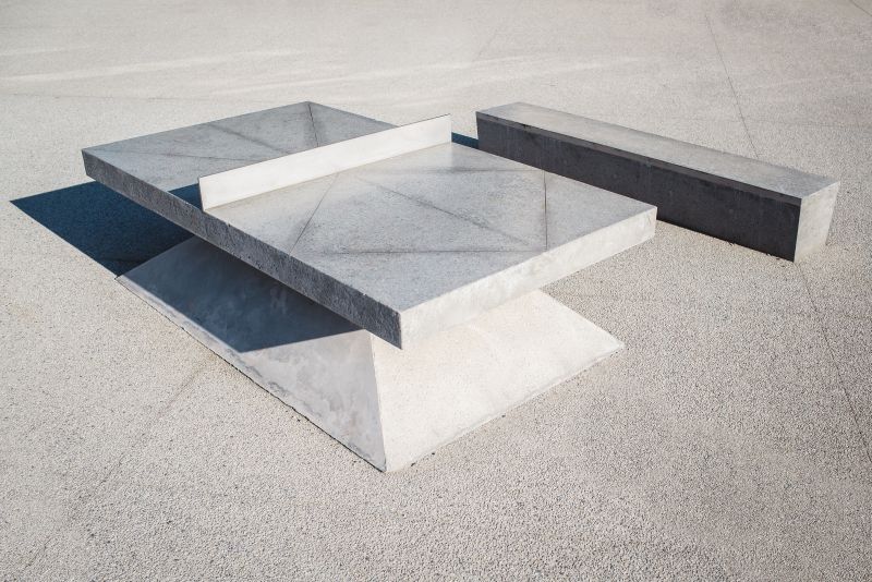 Ok Point ping pong table in light grey composition