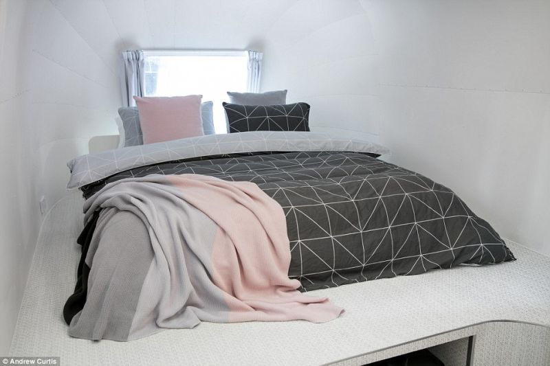 A queen-sized comfortable bed