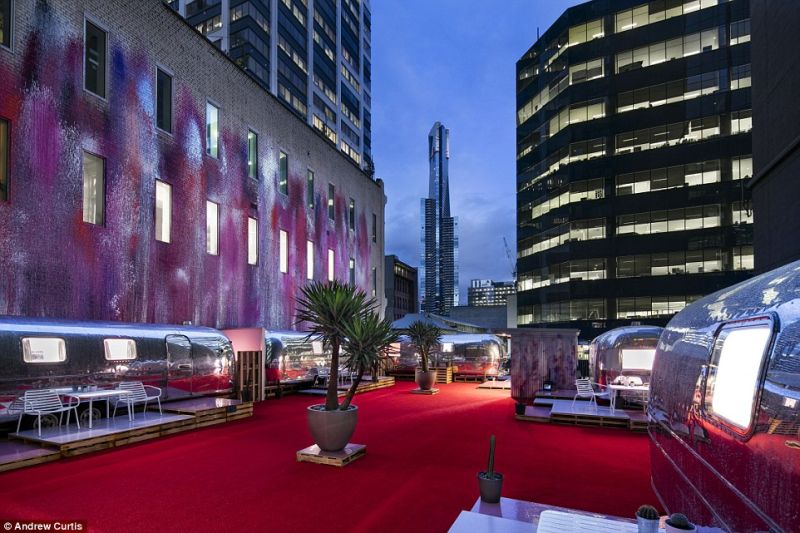 Situated the rooftop of a car park at Flinders lane