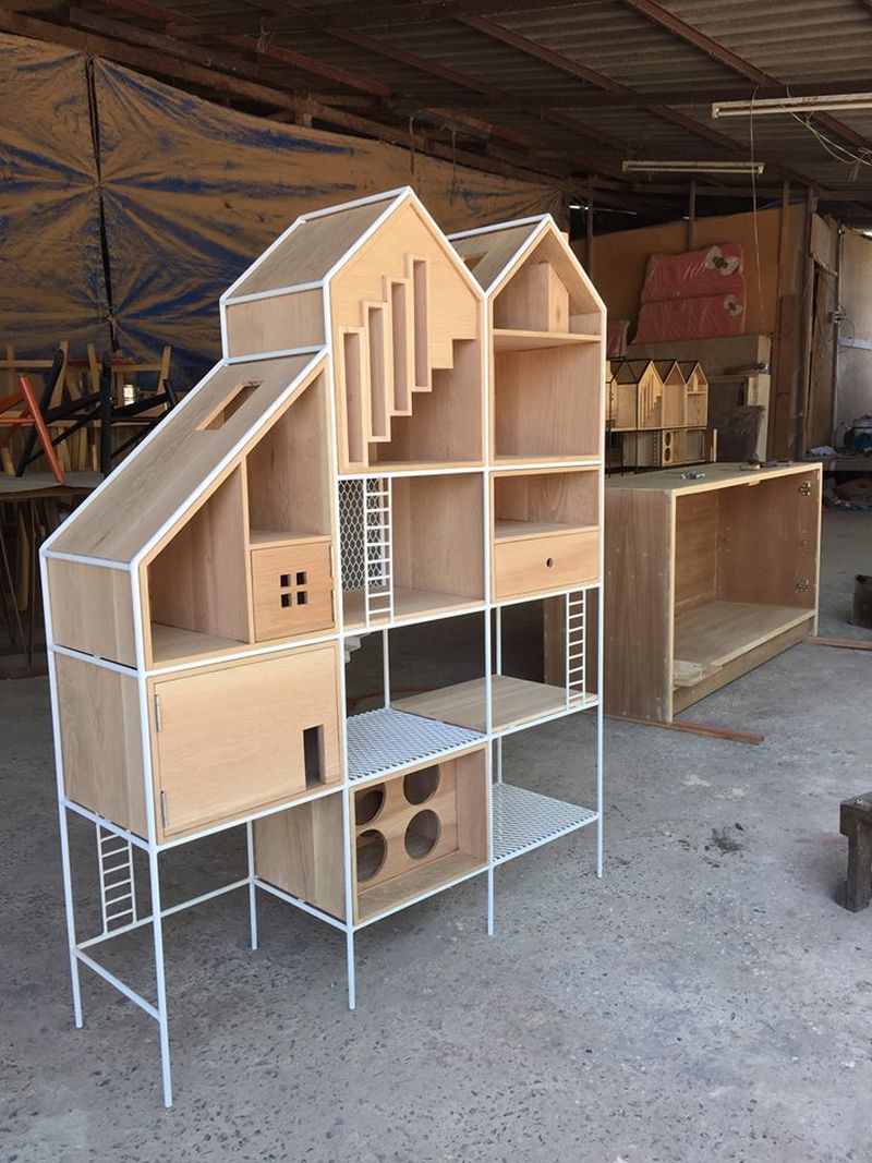 Dollhouse cabinet for homes