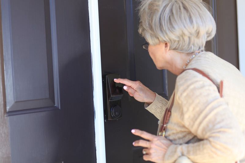 Use pin or the physical key to unlock the door