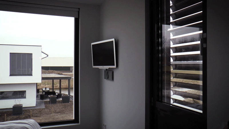 View from inside when shutter is opened