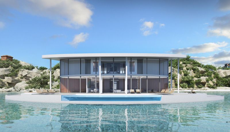 Two storey lavish home in middle of Aegean Sea