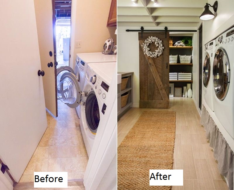The space before and after renovation