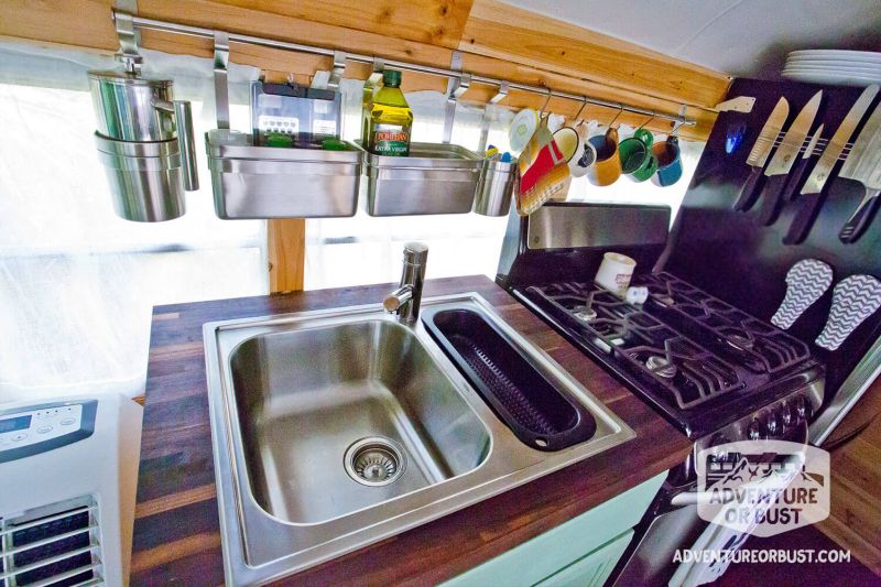 Adventure or Bust school bus conversion
