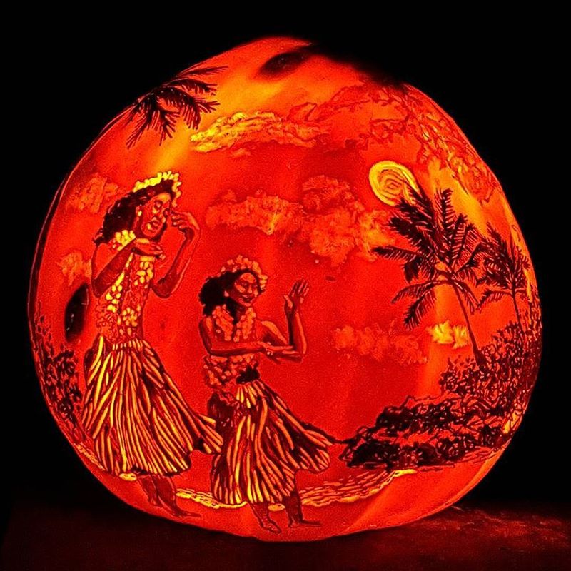 Pumpkin dedicated to Hawaii