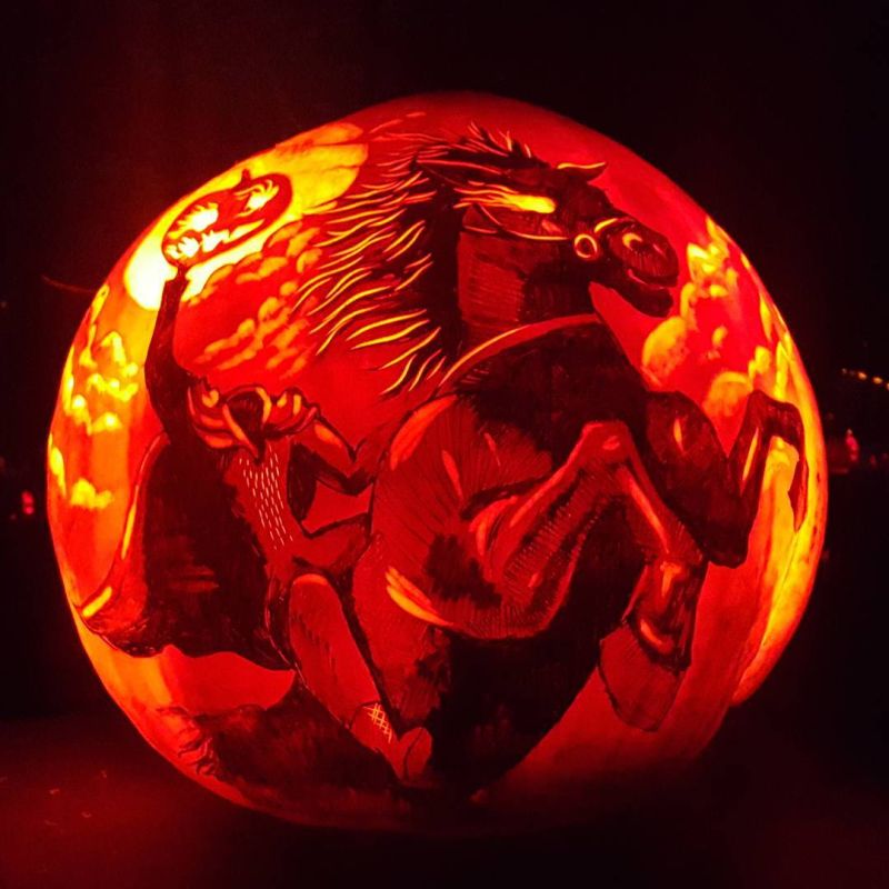 Headless Horseman pumpkin