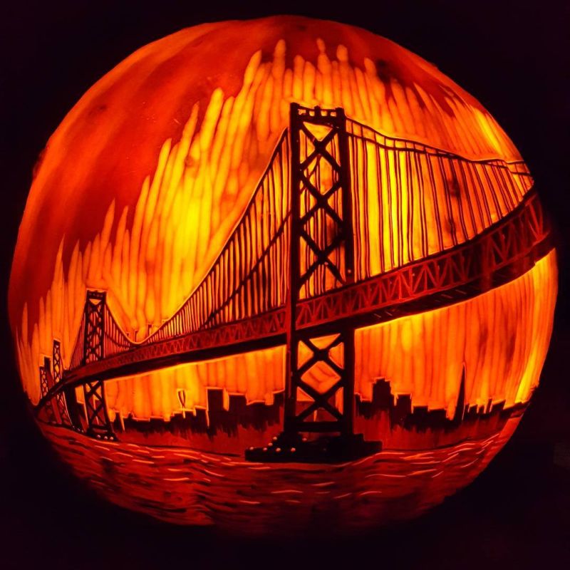 bay bridge pumpkin for California