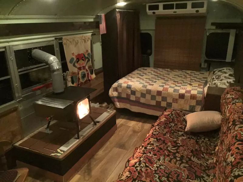 Wood fireplace