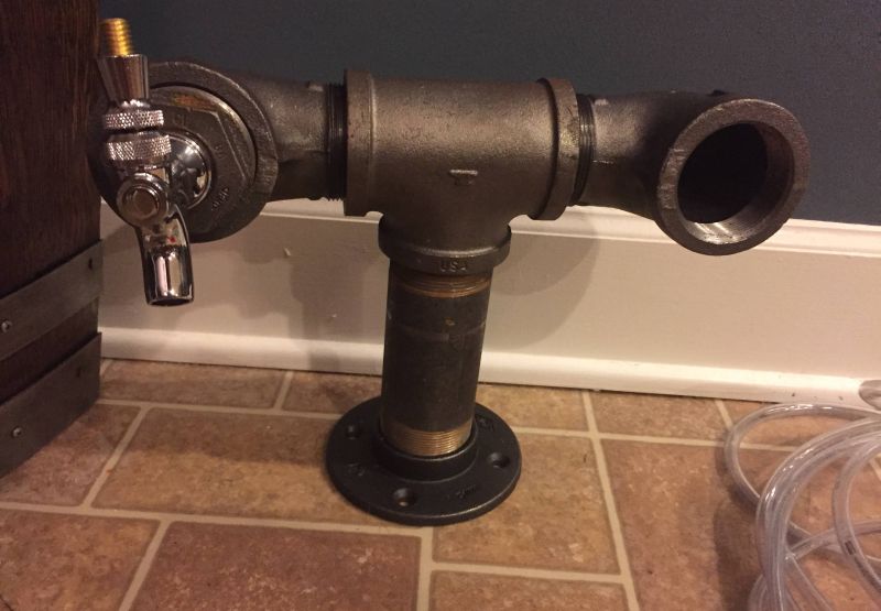The tap tower for the beer dispenser