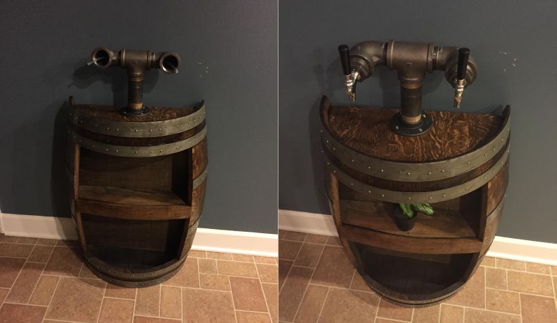 Adding two taps to the barrel dispenser