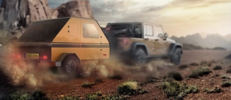 Can be converted from a flat pack home to tiny travel trailer