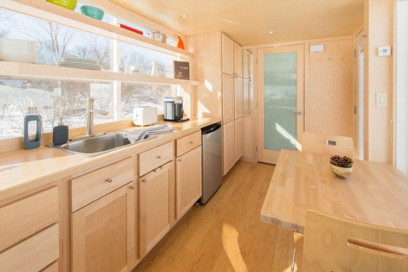 Spacious kitchen equipped with modern amenities