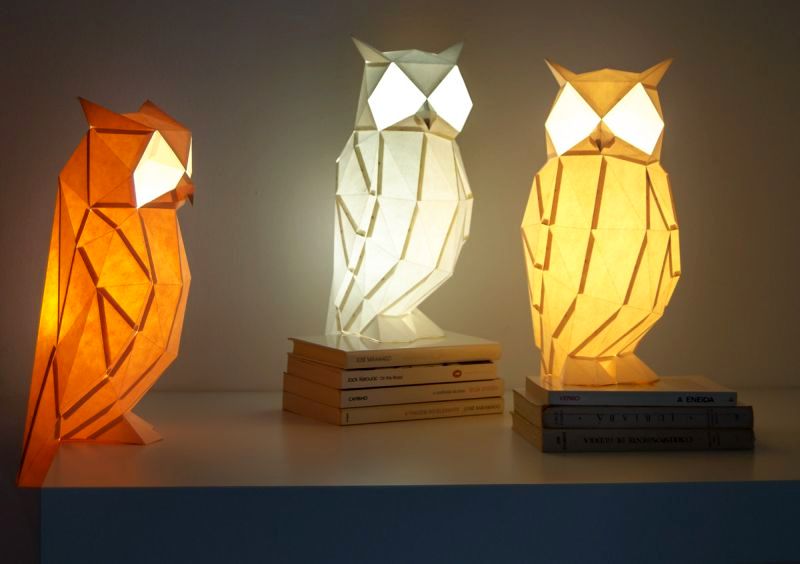 Origami Inspired Wildlife Paper Lamps For Your Desk