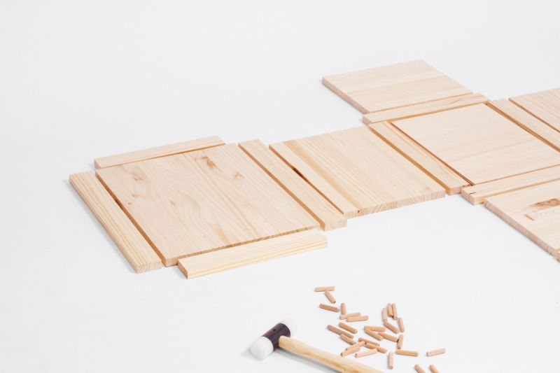 Pupa is made of pine wood