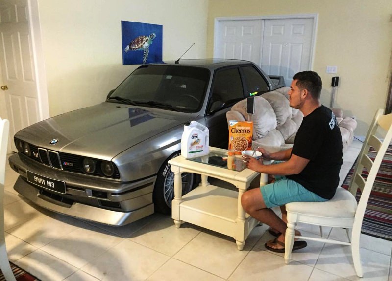 Gets to spend time with his ride
