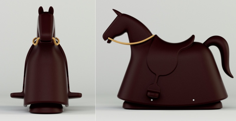 crate and barrel rocking horse