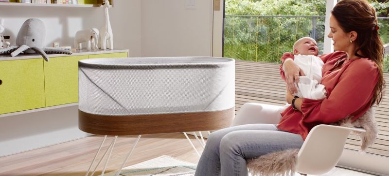 Snoo comforts parents by helping in getting fussy infants into sleep