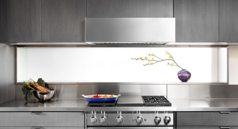Modern appliances in kitchen