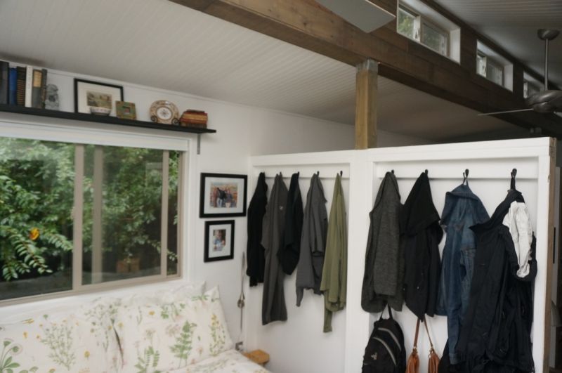 Partitioning wall between bedroom and rest of the living area