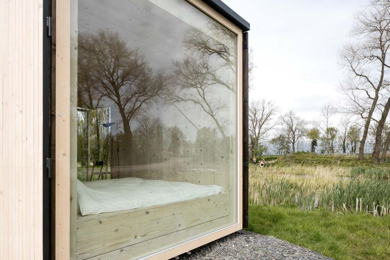 Double-layered glazing on facade