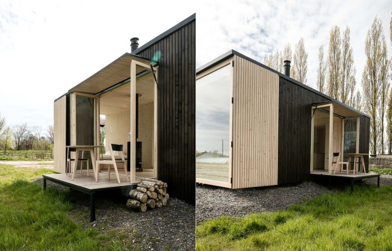 Small covered deck outside