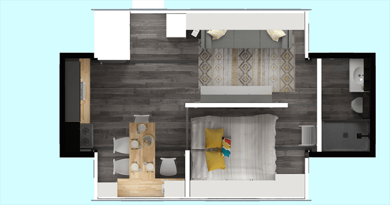 Outline of Aurora tiny house