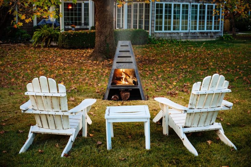 Blaze Fire Tower Is Cozy Outdoor Fireplace That Doubles As Grill