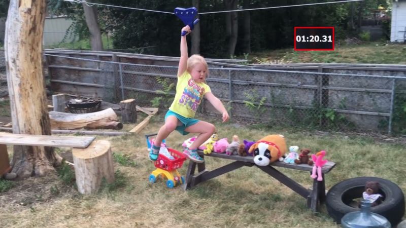 Cute dolls and animal toys across the Zipline