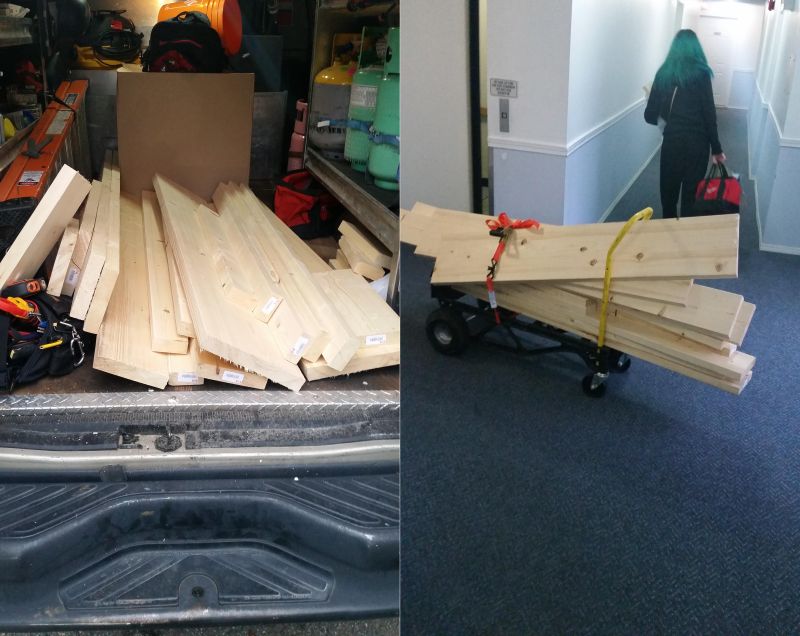 Wood from a local store