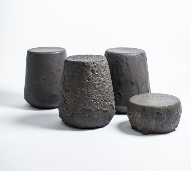Volcanic rock stools