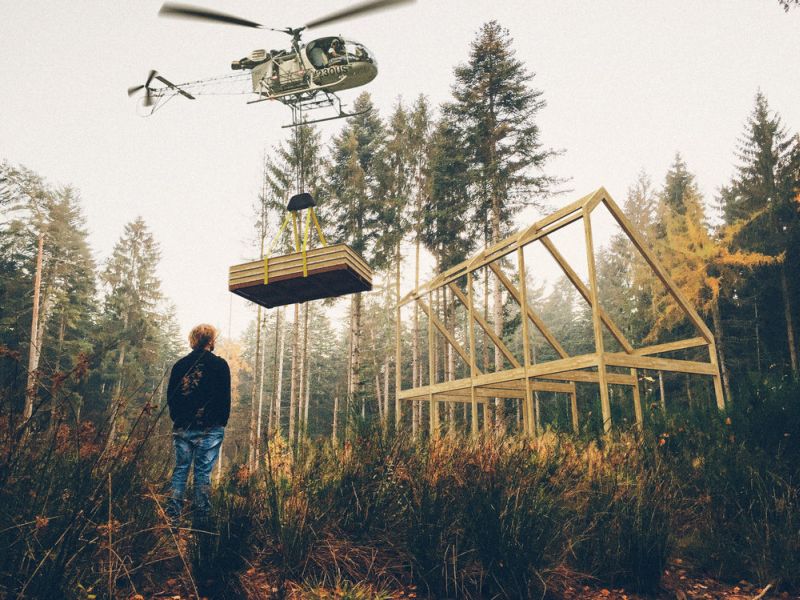 Prefabricated panels can be delivered in remote locations of the US