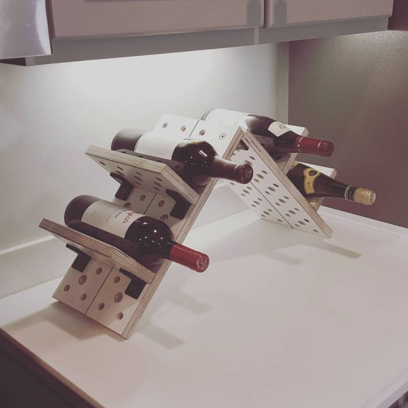 Wine rack can be made from these modular furniture