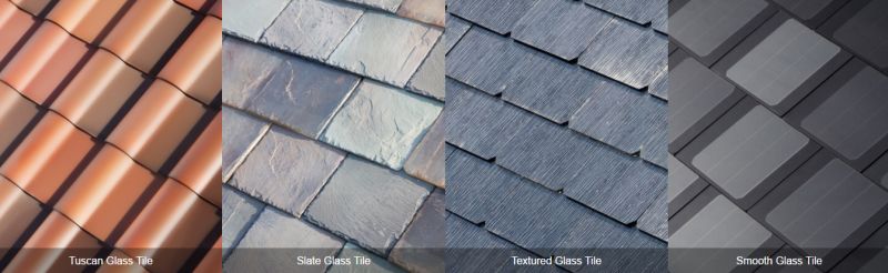 Tesla roof tiles in four attractive styles